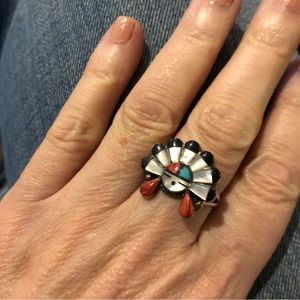 Vintage Zuni Headress Ring